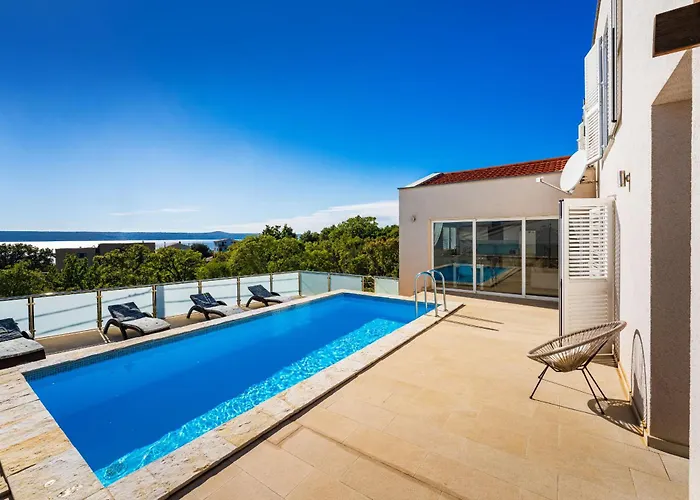 Nyaraló My Dalmatia - Sea View Anpero With Private Heated Pool And Sauna