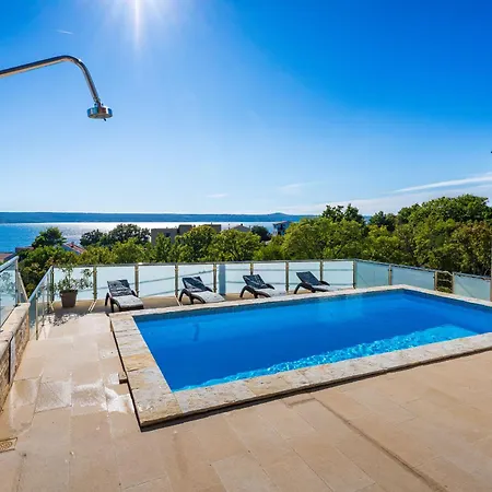 My Dalmatia - Sea View Anpero With Private Heated Pool And Sauna Maslenica