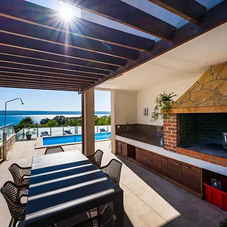 My Dalmatia - Sea View Anpero With Private Heated Pool And Sauna Maslenica