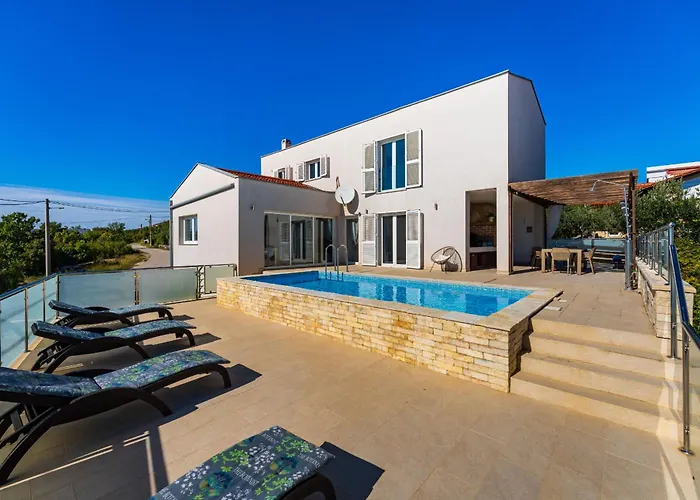 Tatil Evi My Dalmatia - Sea View Anpero With Private Heated Pool And Sauna Maslenica