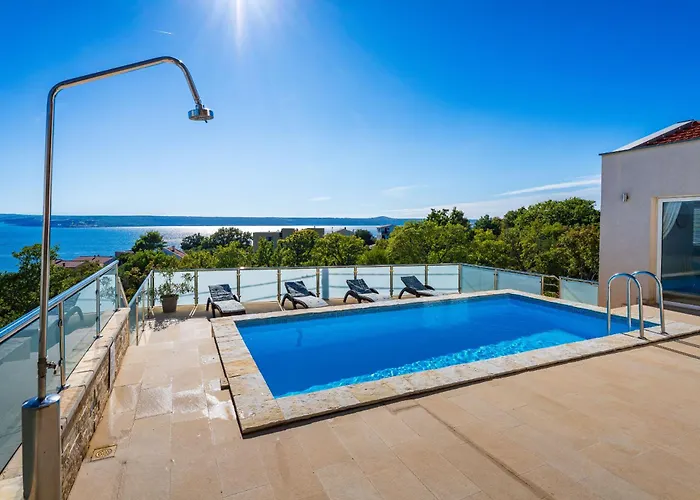 My Dalmatia - Sea View Anpero With Private Heated Pool And Sauna Maslenica