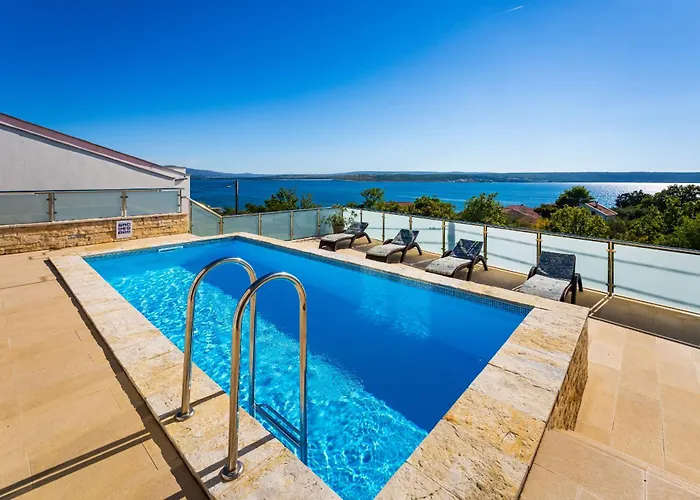 Tatil Evi My Dalmatia - Sea View Anpero With Private Heated Pool And Sauna Maslenica